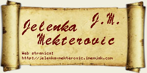 Jelenka Mekterović vizit kartica